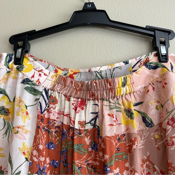 Tahari Patchwork Cottagecore Floral A-Line Skirt - Picture 8 of 14